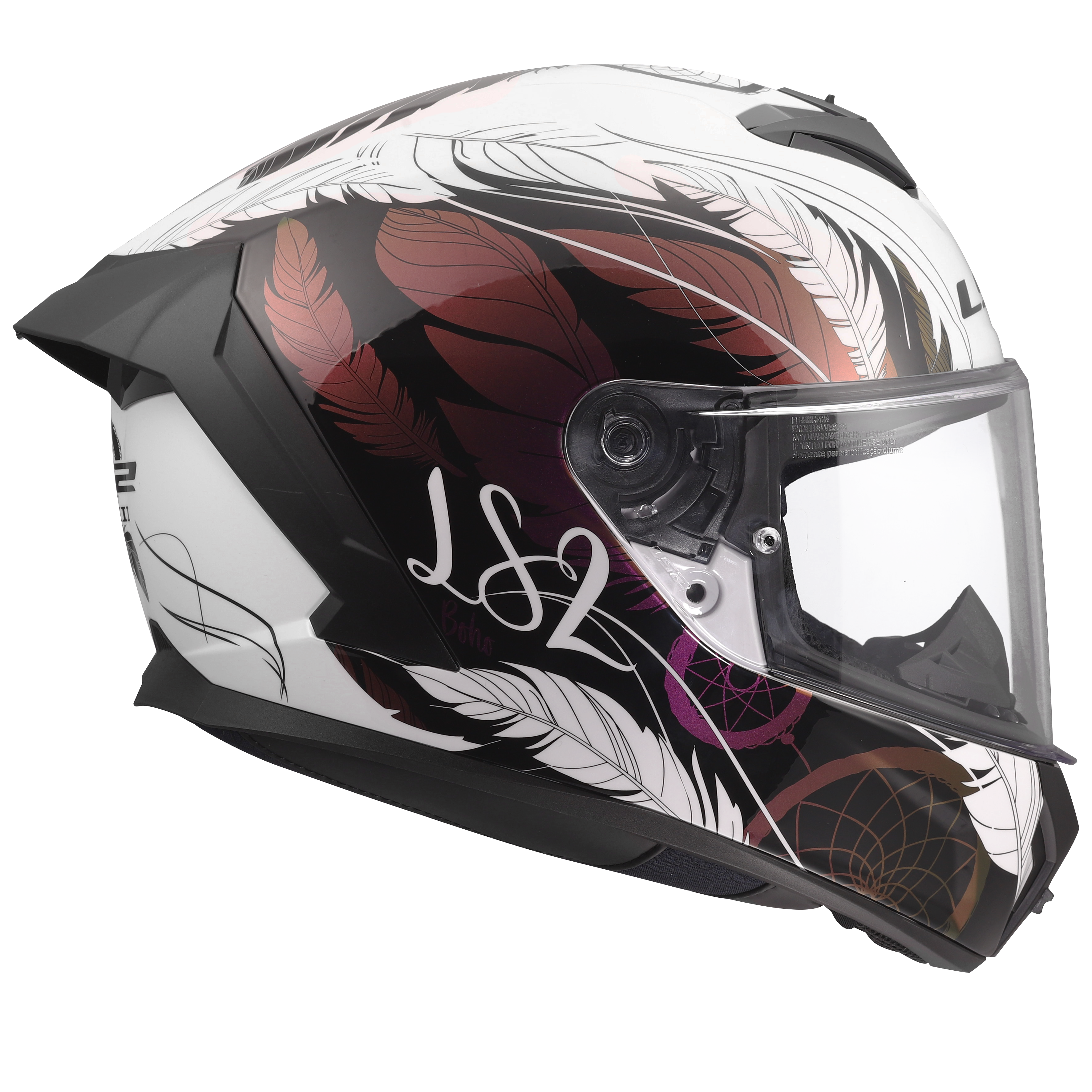 LS2 FF820 RAPID III BOHO WHITE BLACK PINK   16820090 (8)